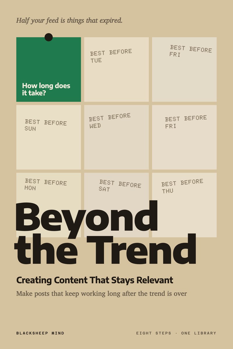 The cover of Beyond the Trend: Creating Content That Stays Relevant.